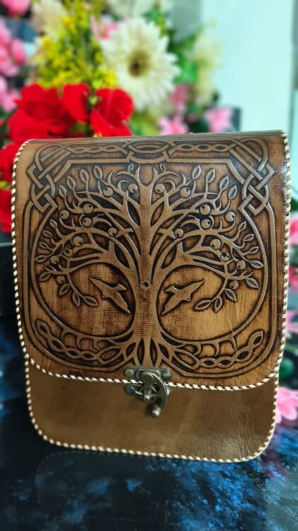 Tree of Life Tooled Leather Sling